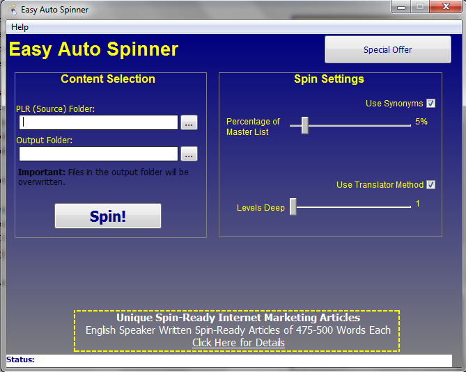 Easy Auto Spinner Screenshot